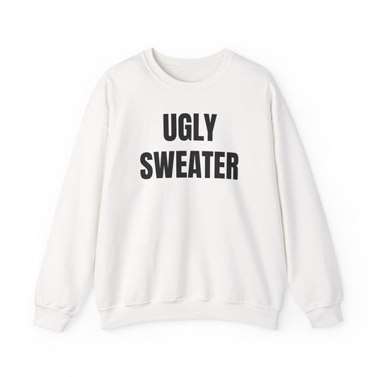 Ugly Sweater Crewneck Sweatshirt – Funny Holiday Graphic Pullover