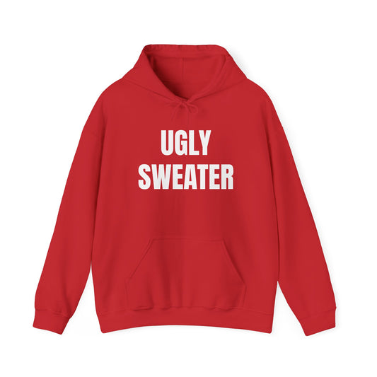 Red Ugly Sweater Hoodie — Funny Holiday Pullover